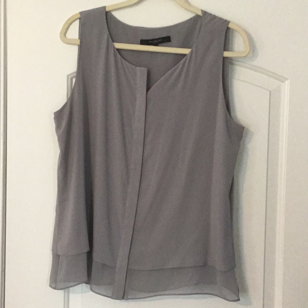 Marc New York- layered shell tank  Covered buttons